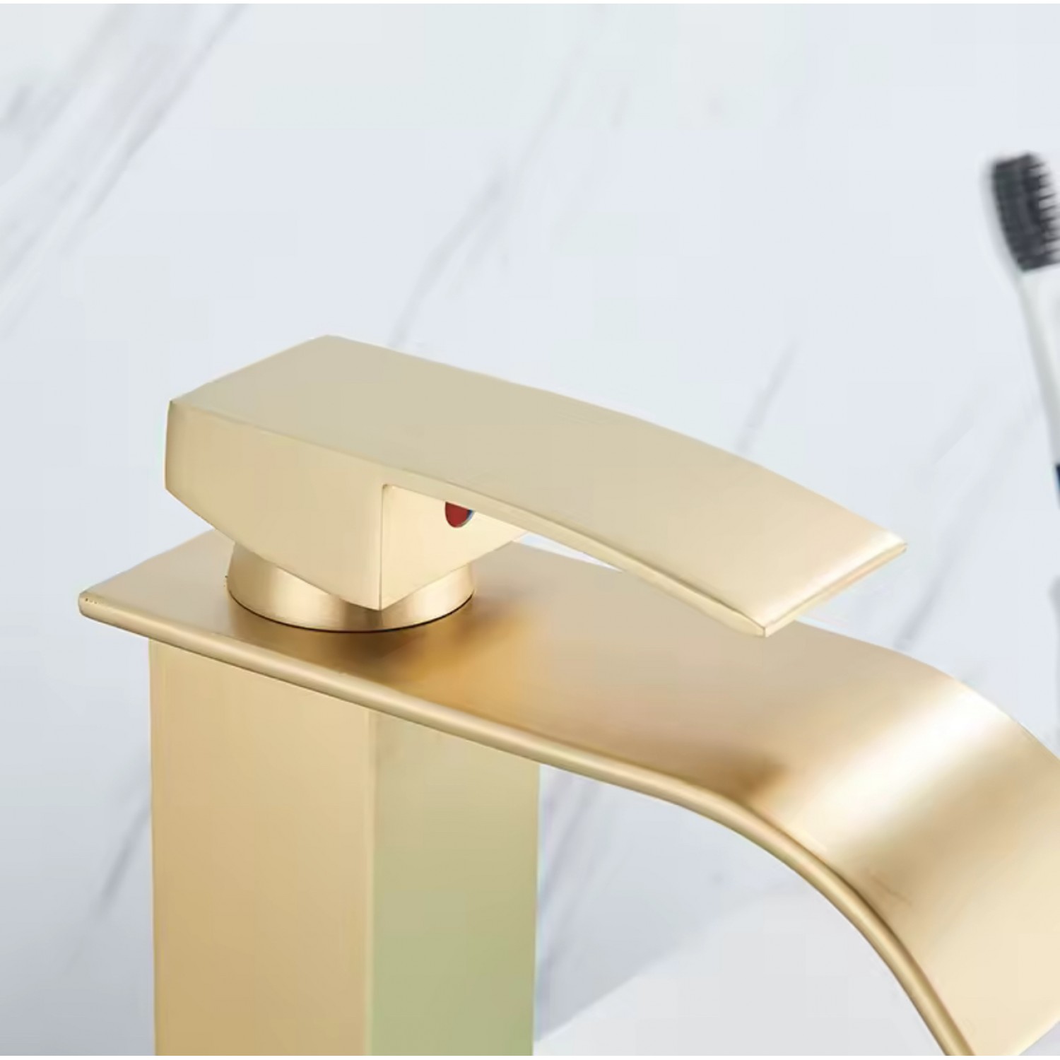 Naron Μπαταρία νιπτήρα καταρράκτης αναμεικτική NR1020 Brushed Gold