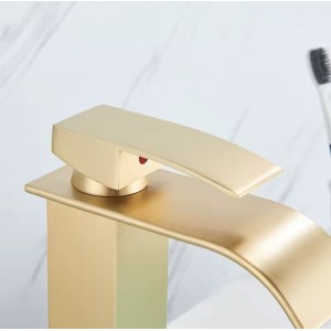 Naron Μπαταρία νιπτήρα καταρράκτης αναμεικτική NR1020 Brushed Gold