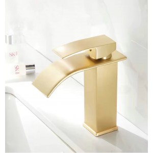 Naron Μπαταρία νιπτήρα καταρράκτης αναμεικτική NR1020 Brushed Gold