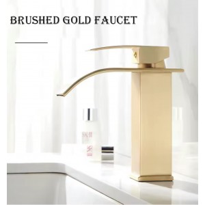 Naron Μπαταρία νιπτήρα καταρράκτης αναμεικτική NR1020 Brushed Gold