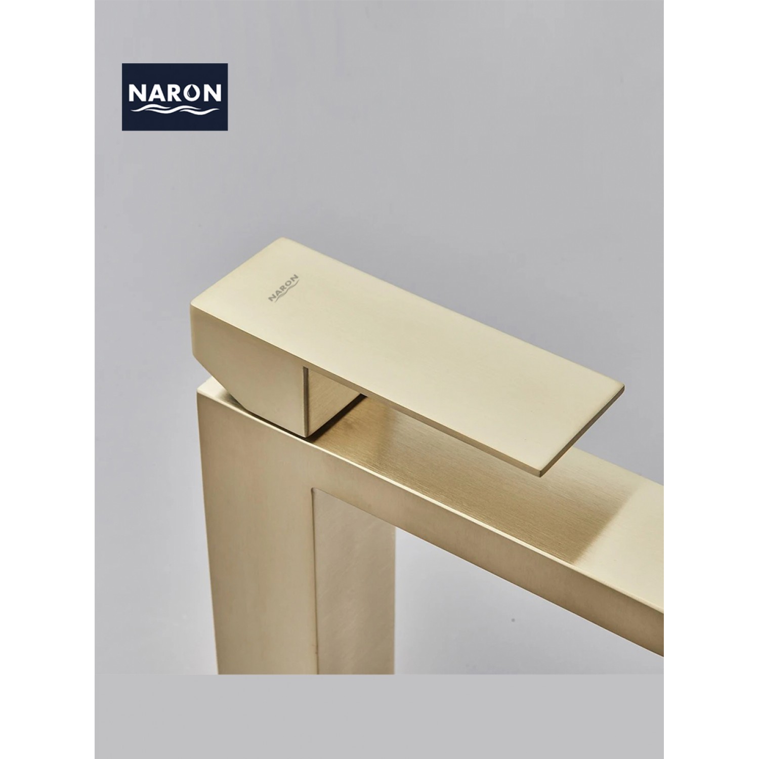 Naron Ψηλή Μπαταρία Πάγκου Νιπτήρα αναμεικτική NR2030 Brushed Gold