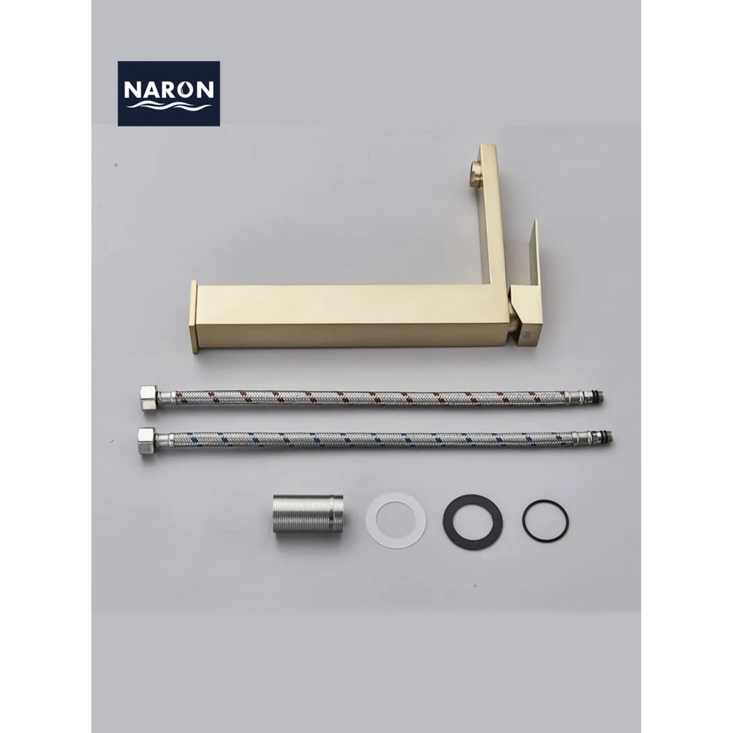 Naron Ψηλή Μπαταρία Πάγκου Νιπτήρα αναμεικτική NR2030 Brushed Gold