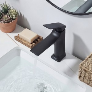 Naron Μπαταρία Νιπτήρα Χαμηλή Αναμεικτική NR1040 BLACK MAT