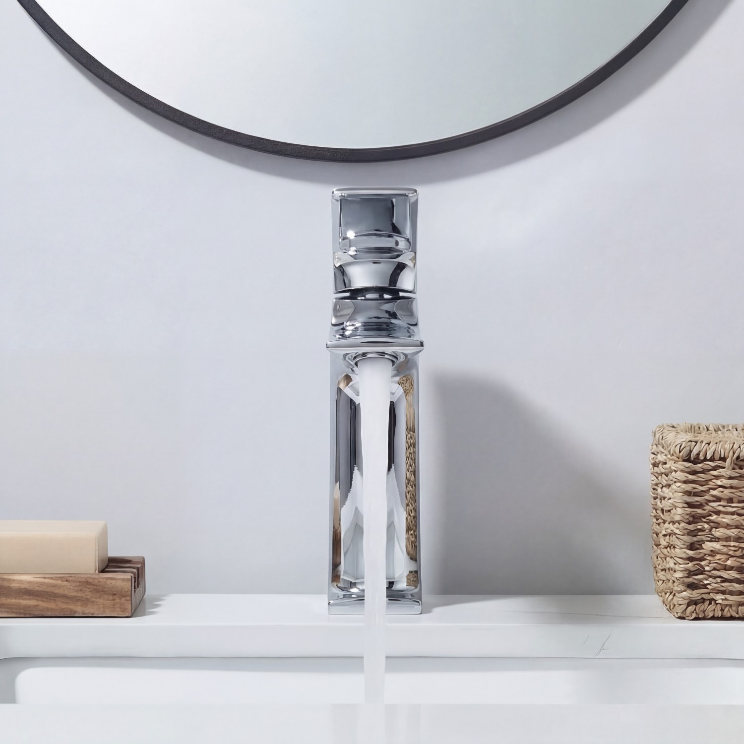 Naron Μπαταρία Νιπτήρα Χαμηλή Αναμεικτική NR1040 CHROME