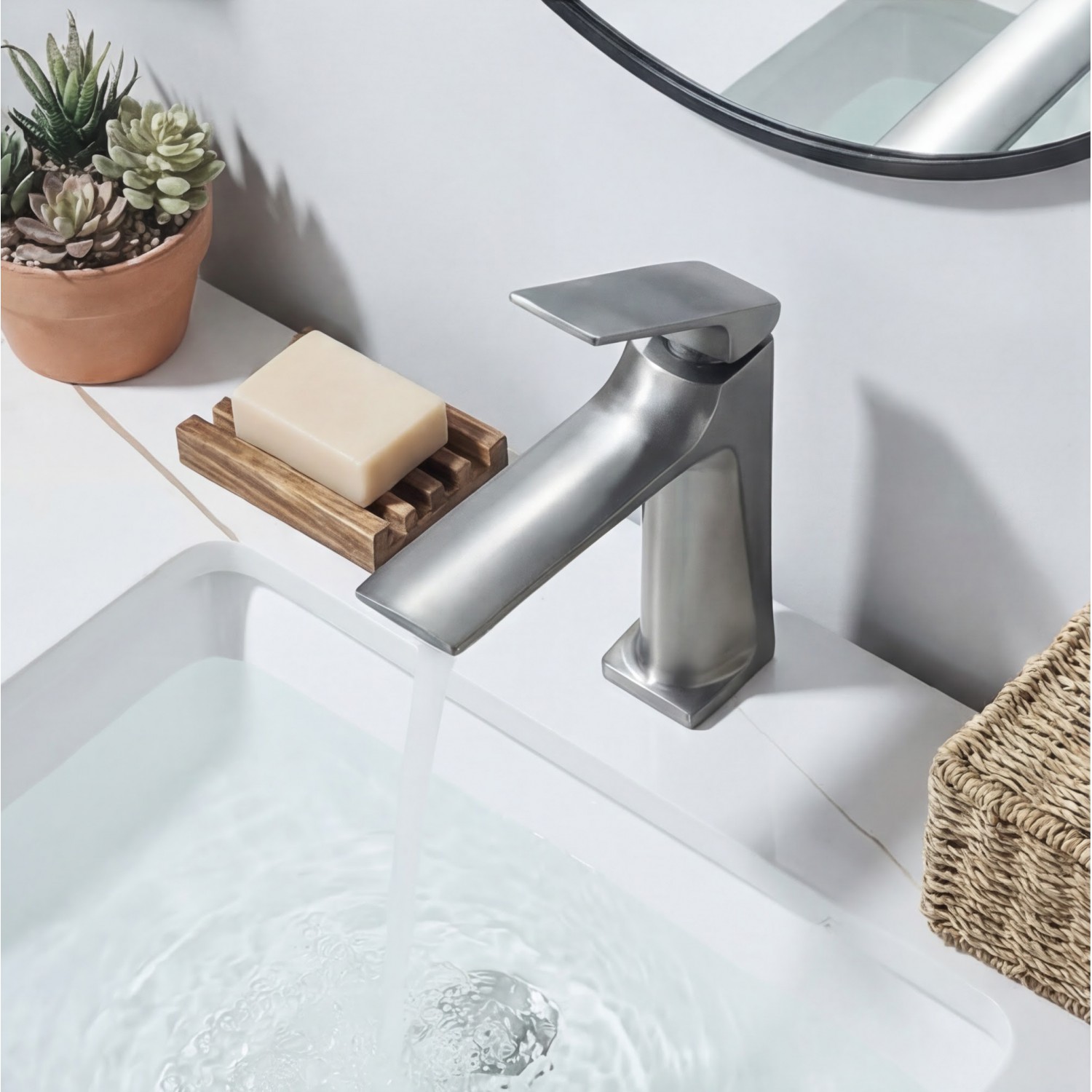 Naron Μπαταρία Νιπτήρα Χαμηλή Αναμεικτική NR1040 Gun Metal