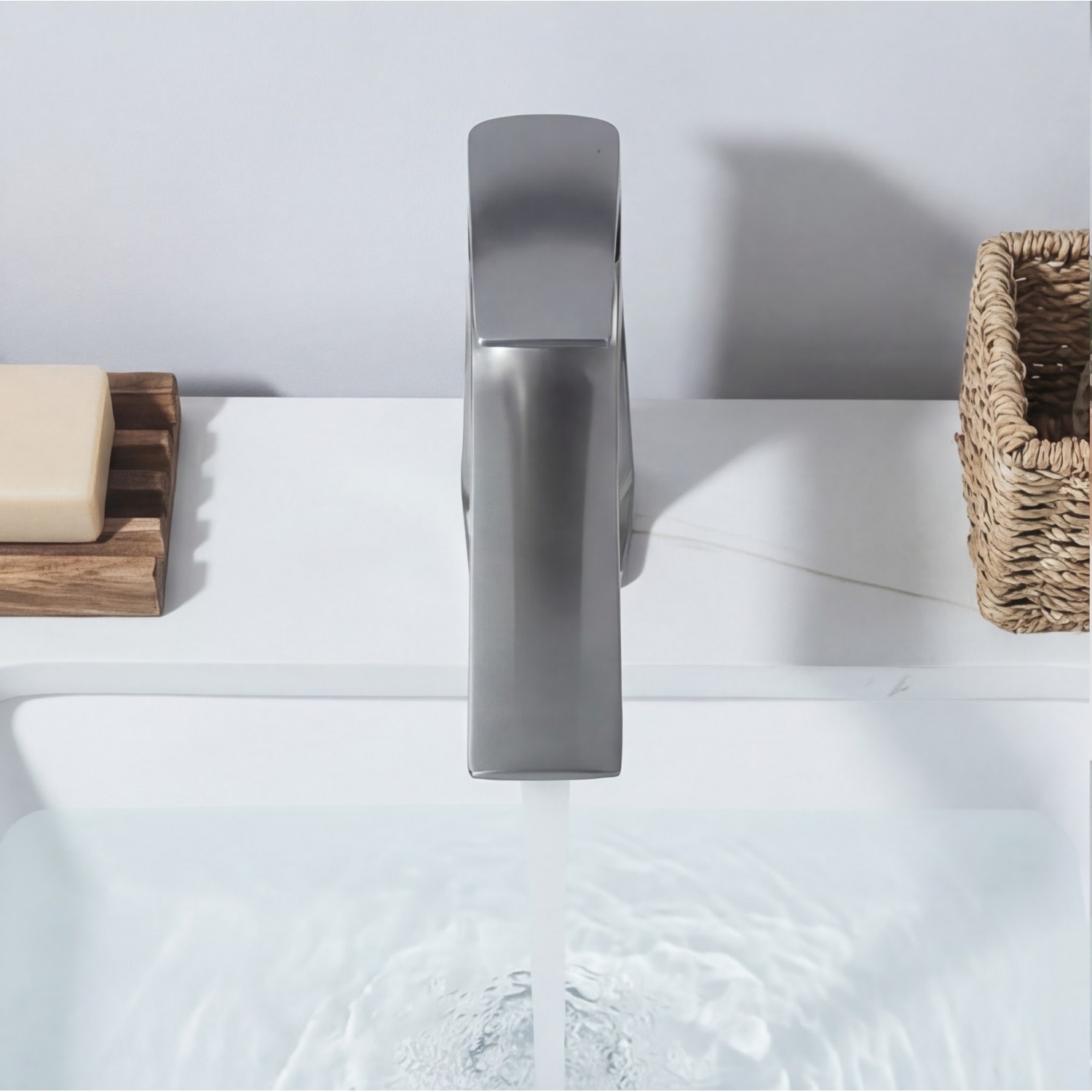 Naron Μπαταρία Νιπτήρα Χαμηλή Αναμεικτική NR1040 Gun Metal