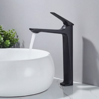 Naron Ψηλή Μπαταρία Πάγκου Νιπτήρα Αναμεικτική NR2040 BLACK MAT