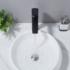 Naron Ψηλή Μπαταρία Πάγκου Νιπτήρα Αναμεικτική NR2040 BLACK MAT