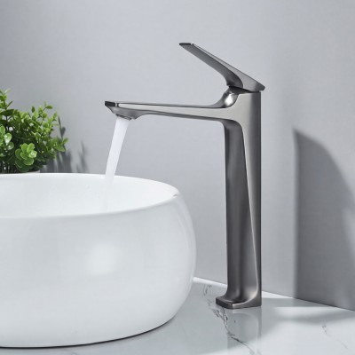 Naron Ψηλή Μπαταρία Πάγκου Νιπτήρα Αναμεικτική NR2040 Gun Metal