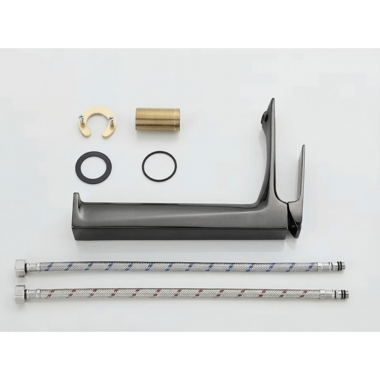 Naron Ψηλή Μπαταρία Πάγκου Νιπτήρα Αναμεικτική NR2040 Gun Metal