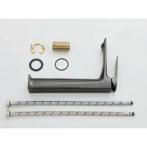 Naron Ψηλή Μπαταρία Πάγκου Νιπτήρα Αναμεικτική NR2040 Gun Metal