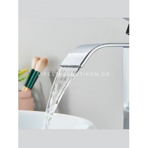NARON Μπαταρία Νιπτήρα Ψηλή αναμεικτική καταρράκτης NR1010 Chrome