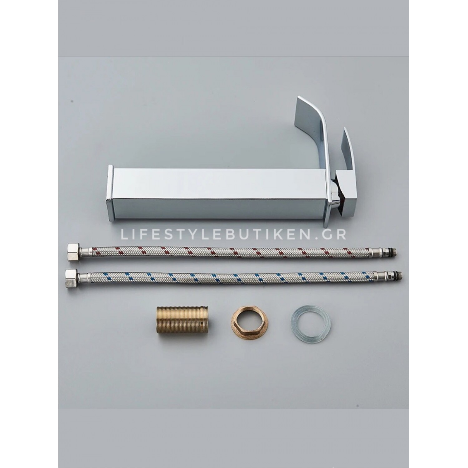 NARON Μπαταρία Νιπτήρα Ψηλή αναμεικτική καταρράκτης NR1010 Chrome