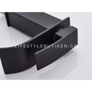 NARON Μπαταρία Νιπτήρα Ψηλή αναμεικτική καταρράκτης NR-1010B BLACK MAT