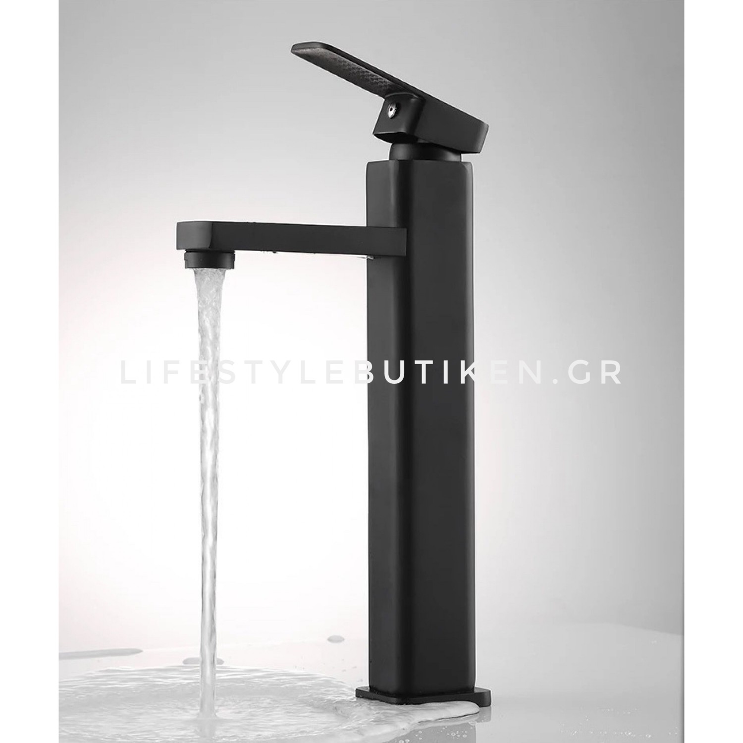 NARON Μπαταρία Νιπτήρα Ψηλή αναμεικτική NR-1020B BLACK MAT