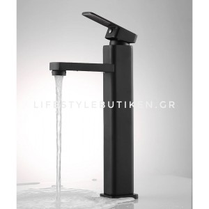 NARON Μπαταρία Νιπτήρα Ψηλή αναμεικτική NR-1020B BLACK MAT