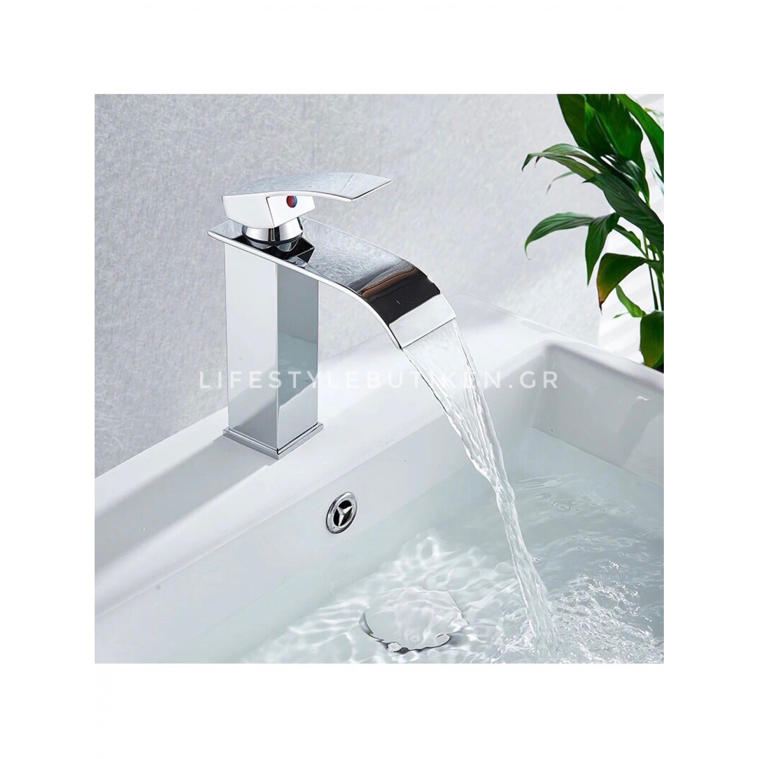 NARON Μπαταρία Νιπτήρα Χαμηλή αναμεικτική καταρράκτης NR1020 CHROME