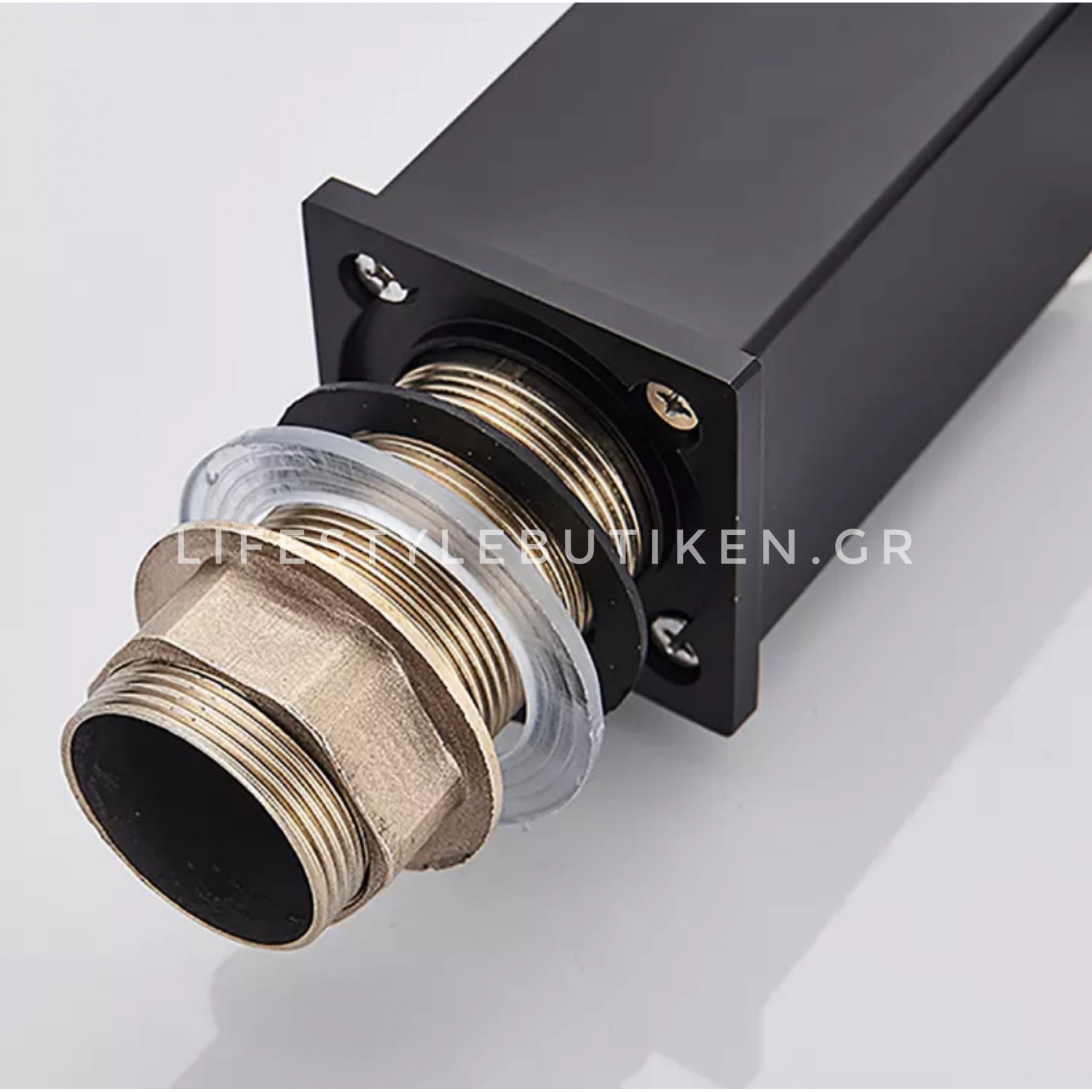 NARON Μπαταρία Νιπτήρα Ψηλή αναμεικτική καταρράκτης NR-1010B BLACK MAT