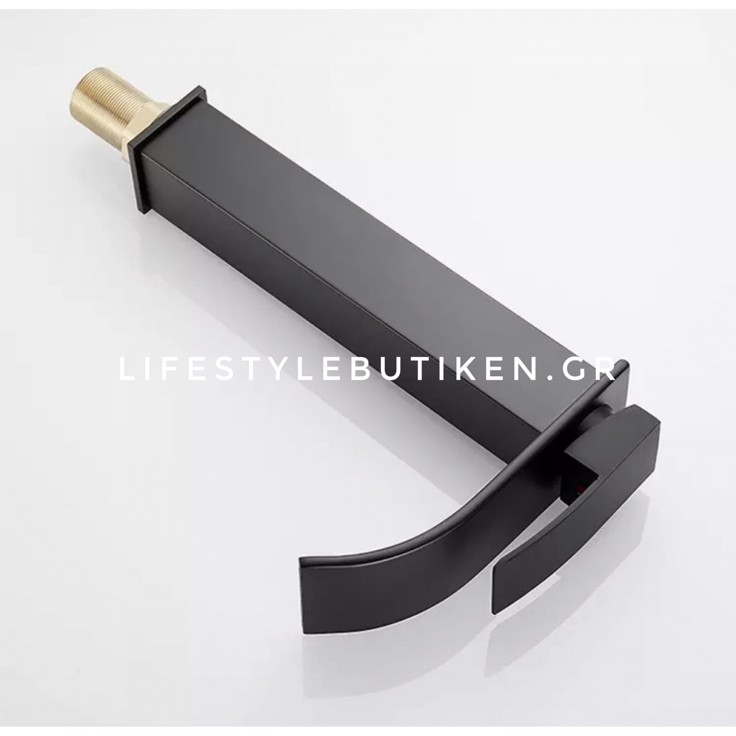 NARON Μπαταρία Νιπτήρα Ψηλή αναμεικτική καταρράκτης NR-1010B BLACK MAT