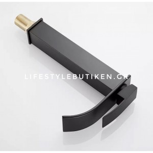 NARON Μπαταρία Νιπτήρα Ψηλή αναμεικτική καταρράκτης NR-1010B BLACK MAT