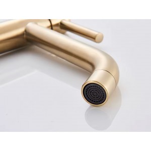 Naron Ψηλή Μπαταρία Πάγκου Νιπτήρα αναμεικτική NR2050 Brushed Gold