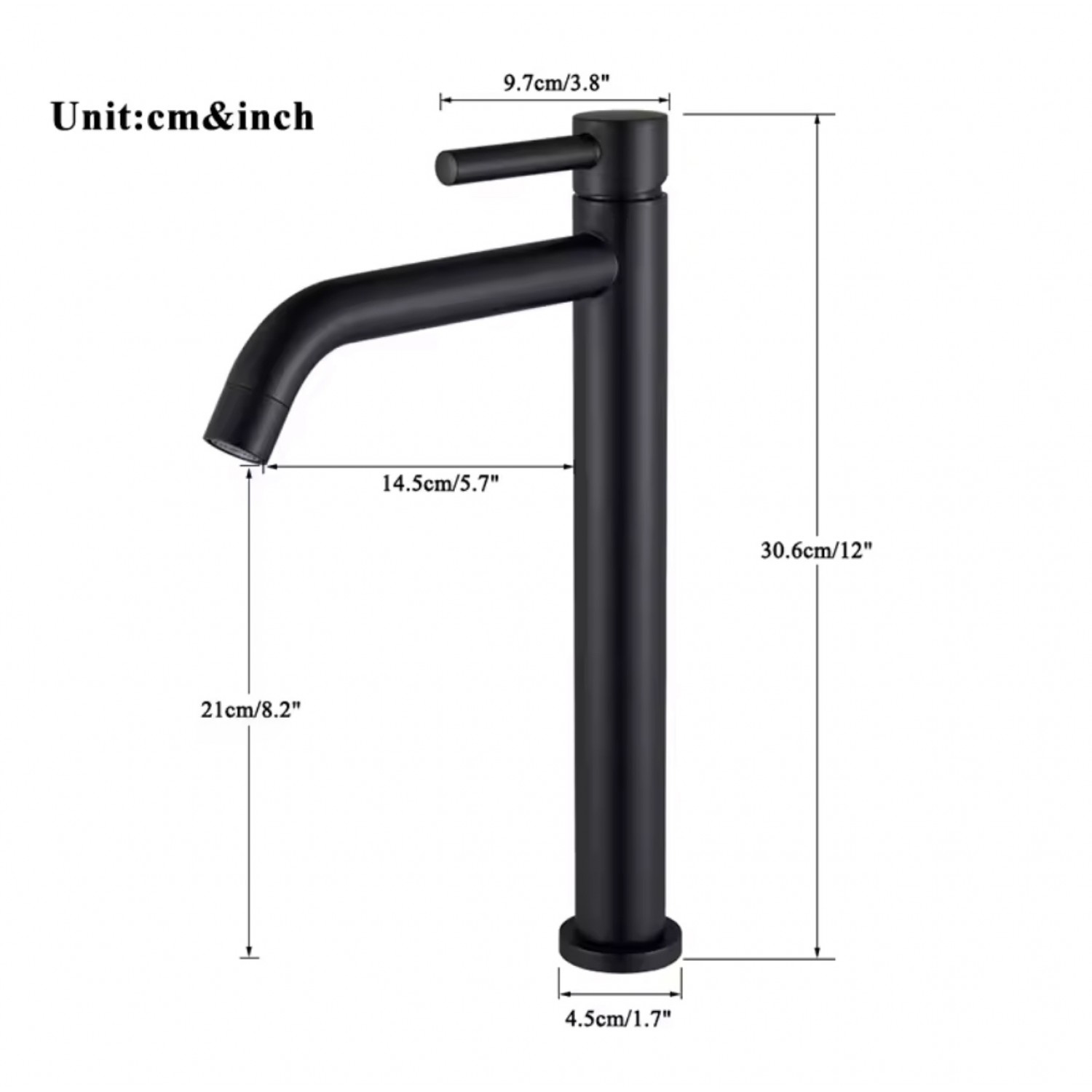 Naron Ψηλή Μπαταρία Πάγκου Νιπτήρα αναμεικτική NR2050 Brushed Gold