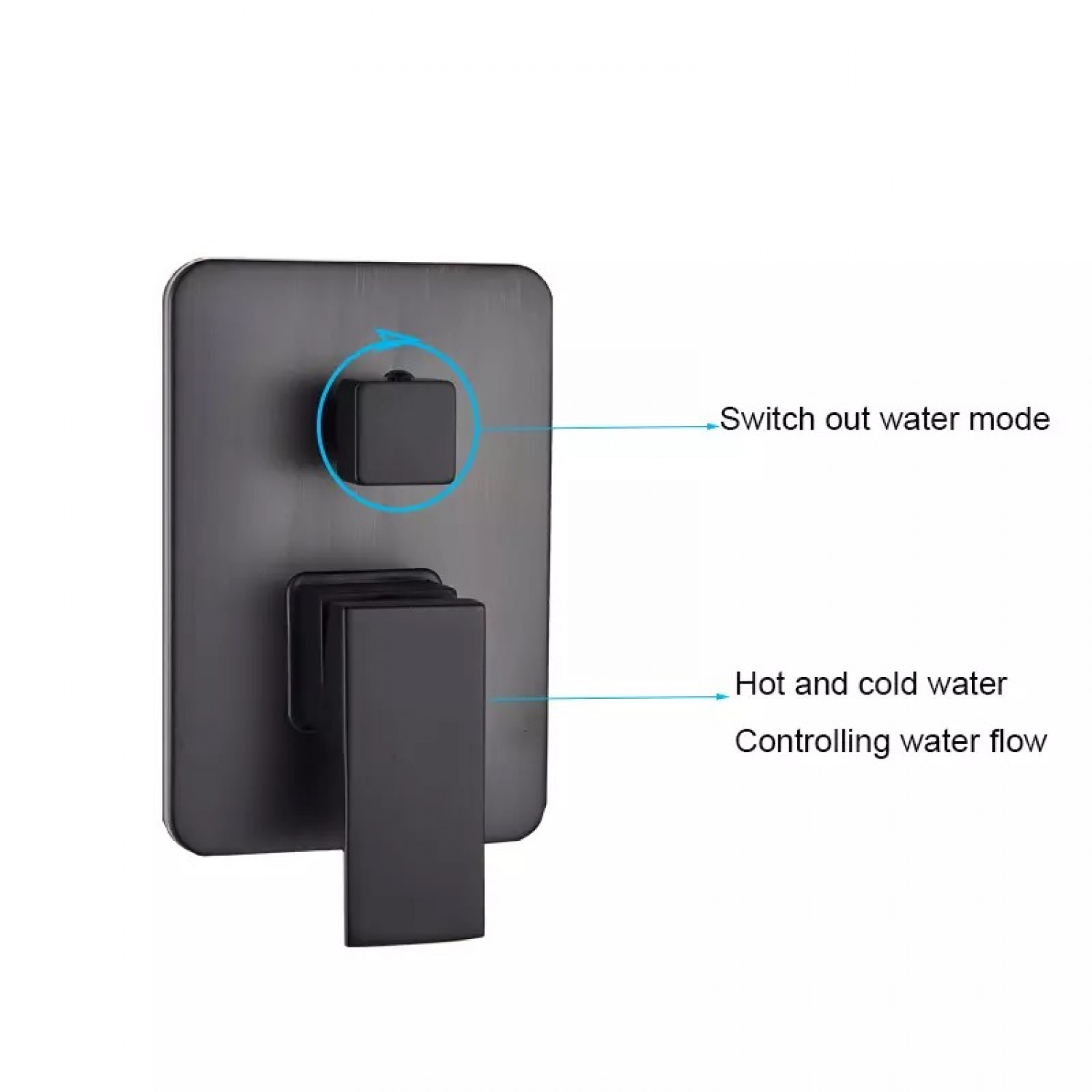 NARON Σετ Εντοιχιζόμενο Σύστημα Ντουζ Μαύρο Ματ CZ4033