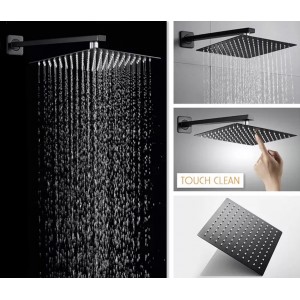 NARON Σετ Εντοιχιζόμενο Σύστημα Ντουζ Μαύρο Ματ CZ4033