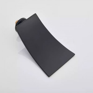 Luxury Επιτοίχια Βρύση Νιπτήρα Καταρράκτη με στόμιο μονής λαβής ανάμεικτη ζεστό κρύο MR7080 ΜΑΥΡΟ