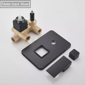 NARON Σετ Εντοιχιζόμενο Σύστημα Ντουζ Μαύρο Ματ CZ4033