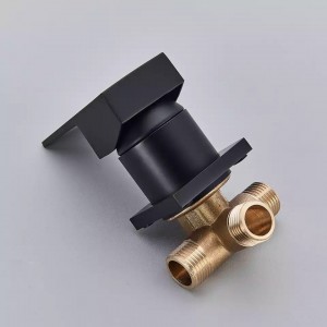 Luxury Επιτοίχια 68cm Βρύση Νιπτήρα Καταρράκτη με στόμιο μονής λαβής ανάμεικτη ζεστό κρύο RZ5073 ΜΑΥΡΟ