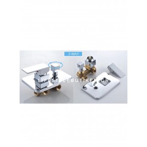 NARON Σετ Εντοιχιζόμενο Σύστημα Ντουζ 3 εξόδων CZ4034 CHROME