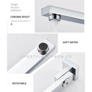 NARON Σετ Εντοιχιζόμενο Σύστημα Ντουζ 3 εξόδων CZ4034 CHROME