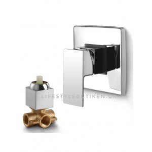 Luxury Επιτοίχια Βρύση Νιπτήρα Καταρράκτη με στόμιο μονής λαβής ανάμεικτη ζεστό κρύο MR7080 CHROME