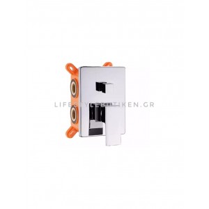 NARON Σετ Εντοιχιζόμενο Σύστημα Ντουζ 3 εξόδων CZ4034 CHROME