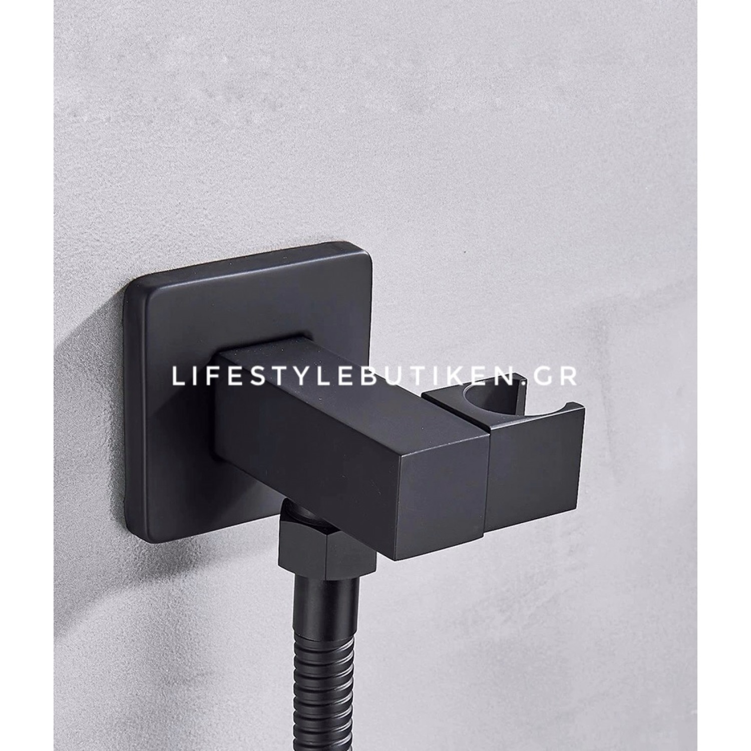 NARON Σετ Εντοιχιζόμενο Σύστημα Ντουζ 3 εξόδων Μαύρο Ματ CZ4034