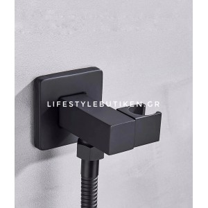 NARON Σετ Εντοιχιζόμενο Σύστημα Ντουζ 3 εξόδων Μαύρο Ματ CZ4034