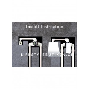 Luxury Επιτοίχια Βρύση Νιπτήρα Καταρράκτη με στόμιο μονής λαβής ανάμεικτη ζεστό κρύο MR7080 CHROME