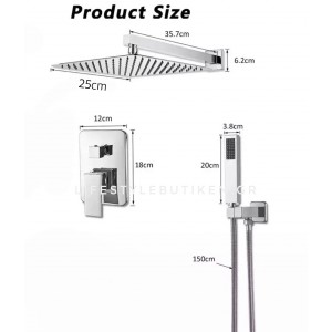 NARON Σετ Εντοιχιζόμενο Σύστημα Ντουζ 2 εξόδων CZ4033 CHROME