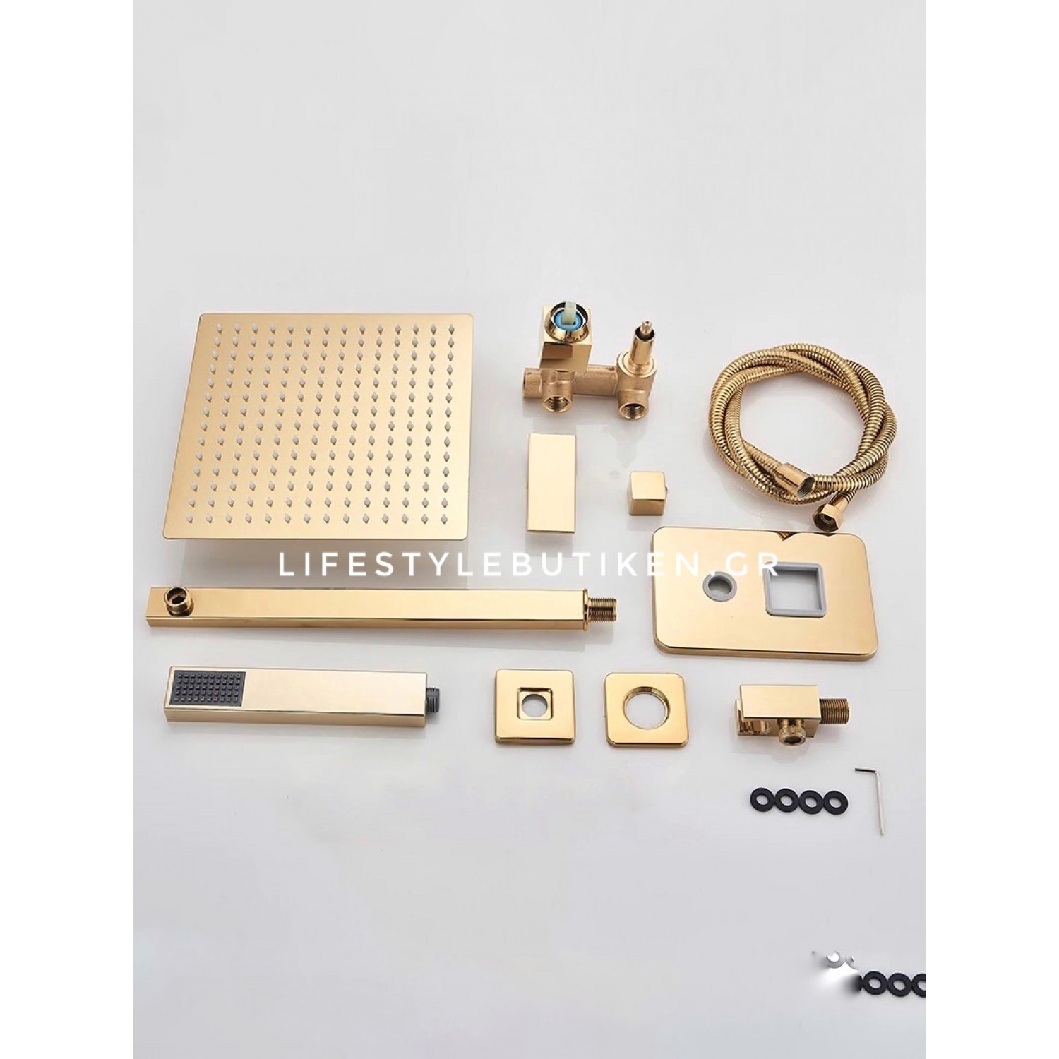 NARON Σετ Εντοιχιζόμενο Σύστημα Ντουζ 30 Εκατοστών NR4033 POLISH GOLD