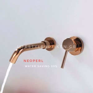 Luxury Επιτοίχια Μπαταρία Νιπτήρος αναμεικτική σετ Εντοιχισμού 2 Οπών PL3576 Polish Rose Gold