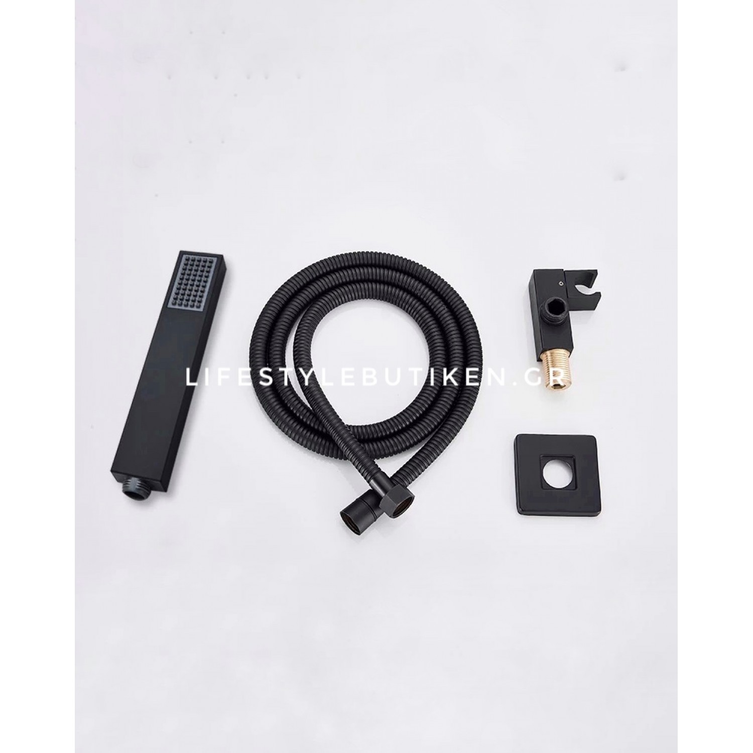 NARON Σετ Εντοιχιζόμενο Σύστημα Ντουζ 3 εξόδων Μαύρο Ματ CZ4034