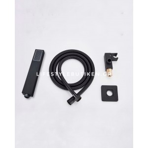 NARON Σετ Εντοιχιζόμενο Σύστημα Ντουζ 3 εξόδων Μαύρο Ματ CZ4034