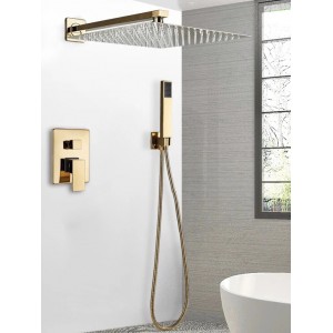 NARON Σετ Εντοιχιζόμενο Σύστημα Ντουζ 30 Εκατοστών NR4033 POLISH GOLD