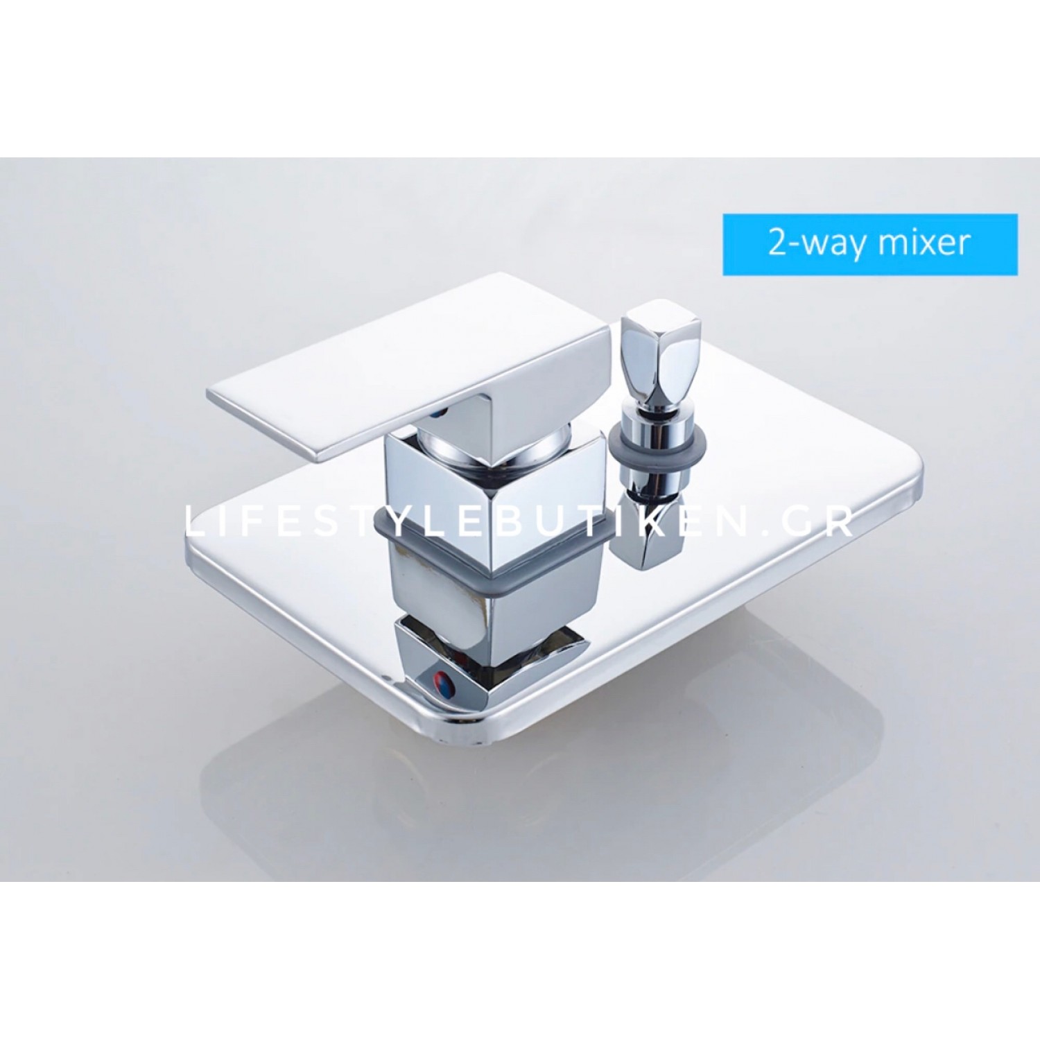 NARON Σετ Εντοιχιζόμενο Σύστημα Ντουζ 2 εξόδων CZ4033 CHROME