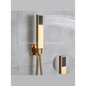 NARON Σετ Εντοιχιζόμενο Σύστημα Ντουζ 30 Εκατοστών NR4033 POLISH GOLD