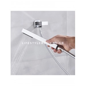 NARON Σετ Εντοιχιζόμενο Σύστημα Ντουζ Με Θερμοστατική Μπαταρία 3 εξόδων Καταρράκτης NR-5010C CHROME