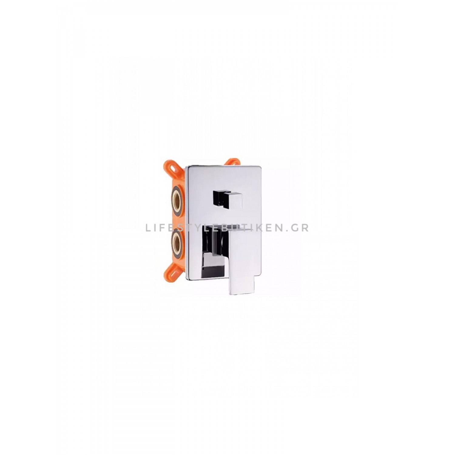 NARON Σετ Εντοιχιζόμενο Σύστημα Ντουζ 30 Εκατοστών Τριών Εξόδων Καταράκτη NR4035 CHROME