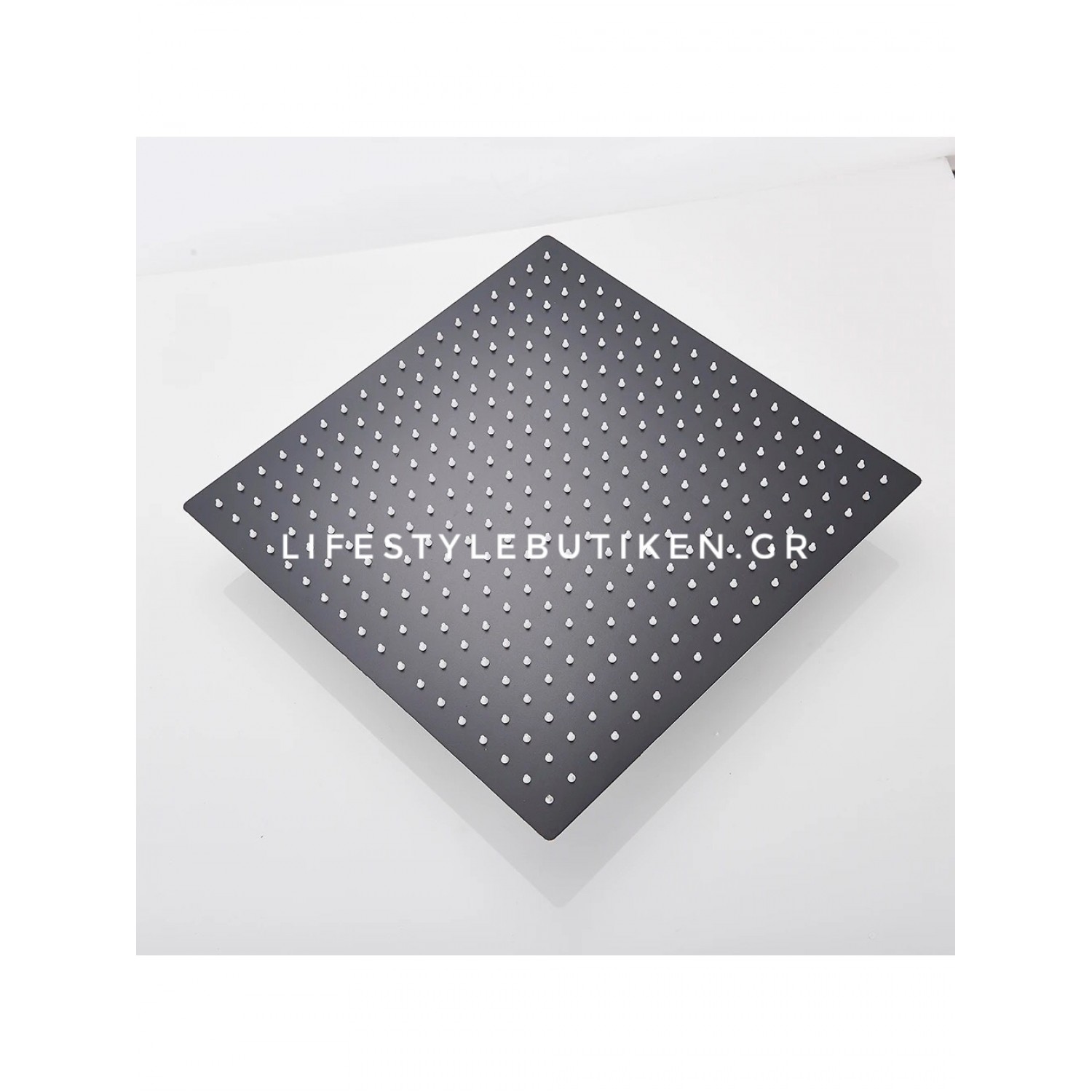 NARON Σετ Εντοιχιζόμενο Σύστημα Ντουζ 30 Εκατοστών Τριών Εξόδων Καταράκτη Οροφής NR4037 BLACK MAT