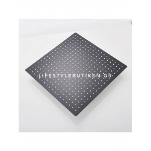 NARON Σετ Εντοιχιζόμενο Σύστημα Ντουζ 30 Εκατοστών Τριών Εξόδων Καταράκτη Οροφής NR4037 BLACK MAT